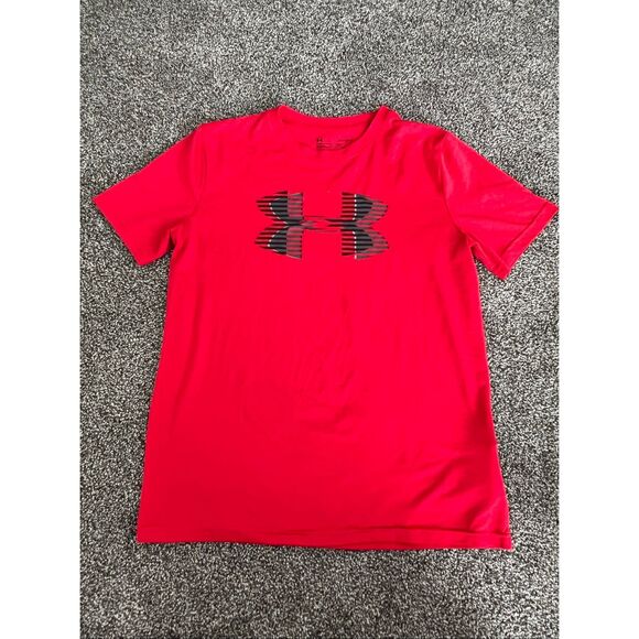 Youth large Under Armour HeatGear Red T-Shirt - Picture 1 of 5